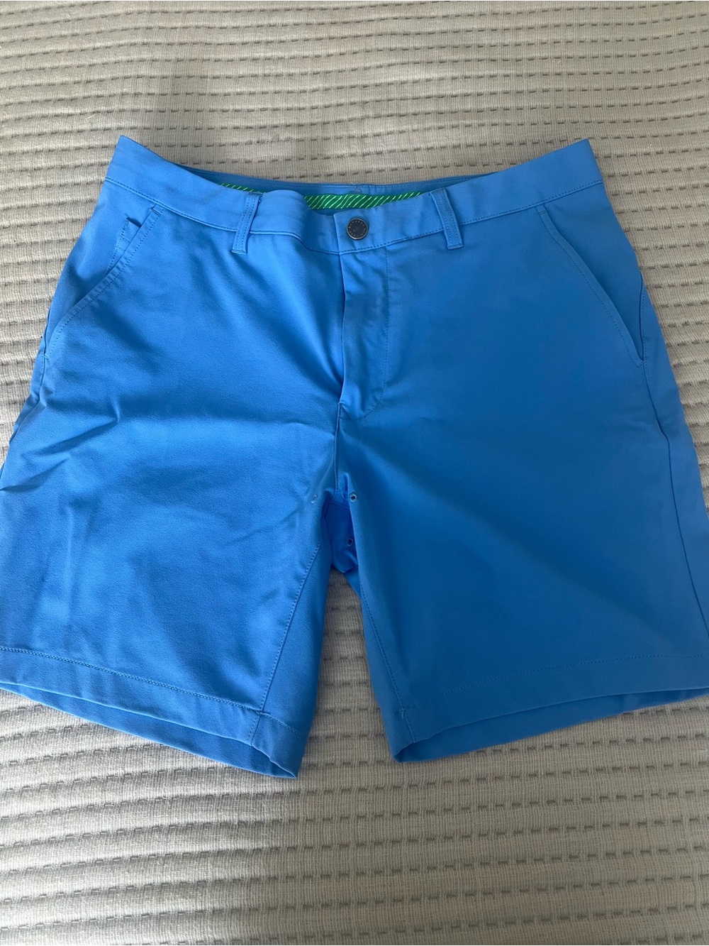 Bonobos Blue Highland Tour Golf Shorts - Size 34, 8” inseam